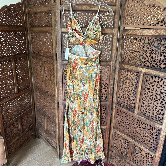 NEW NWT Reformation Poppies Silk Dress - Picture 5 of 6